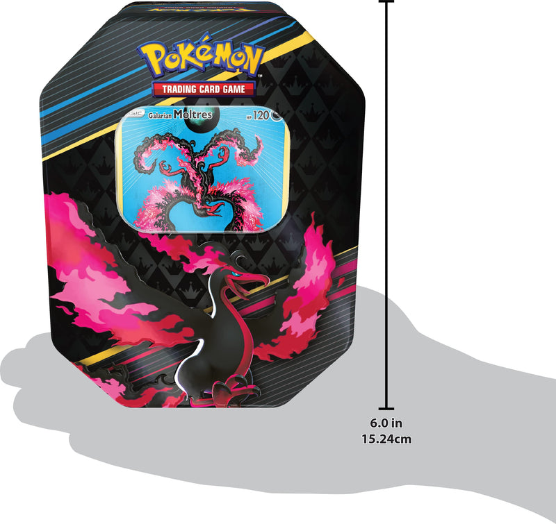 Pokémon TCG: Crown Zenith Tin – Galarian Zapdos (1 Foil Card & 5 Booster Packs)