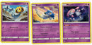 Pokémon - Conjunto de Cartas Lendárias - Azelf, Mesprit e Uxie - Forbidden Light - Lote de 3 Cartas