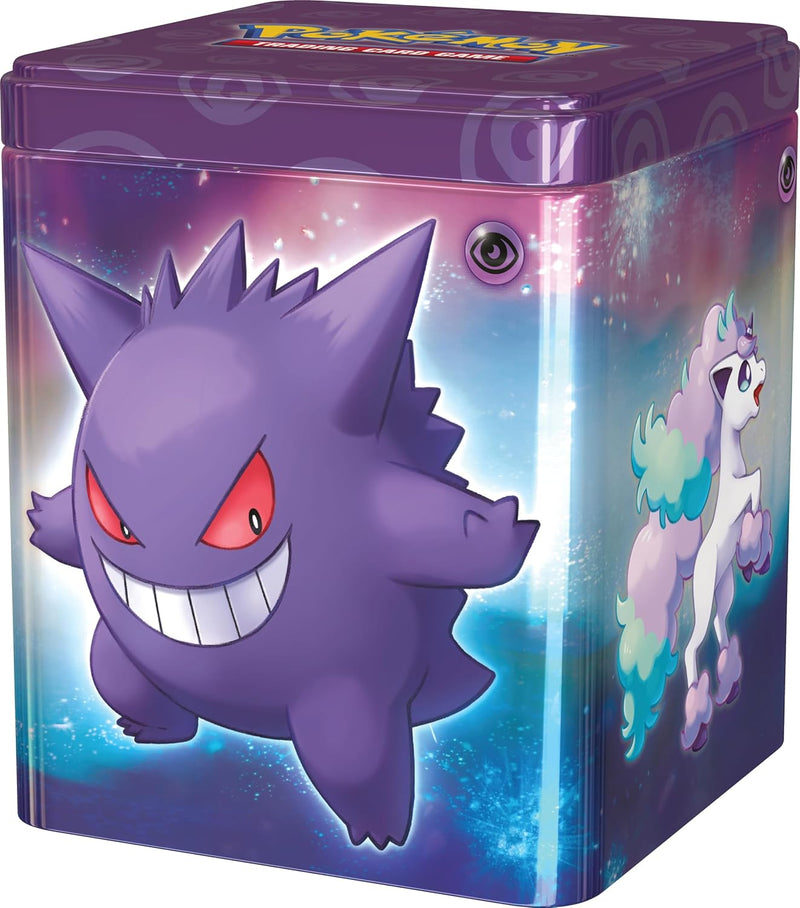 Pokémon TCG: Lata empilhável psíquica (3 pacotes de reforço e 2 folhas de adesivos)