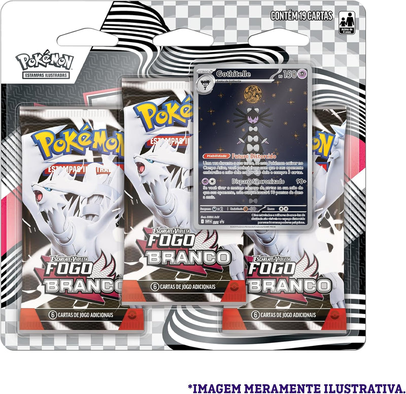Pokémon TCG, Blister Triplo Pokémon EV10.5 Fogo Branco Gothielle