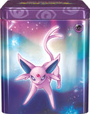 Pokémon TCG: Lata empilhável psíquica (3 pacotes de reforço e 2 folhas de adesivos)
