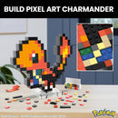 MEGA Pokémon, Blocos de Montar Charmander Estilo Retrô Pixelado com 349 peças, 15 cm de Altura, A Partir de 13 Anos