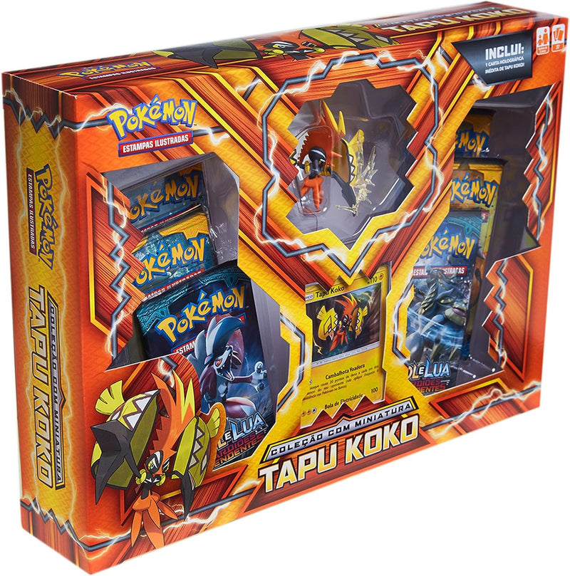 Box Pokémon Tapu Koko com Miniatura - Copag