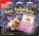 Pokémon TCG: Scarlet & Violet — Paldean Fates Tech Sticker Collection – Greavard (1 cartão promocional de folha e 3 pacotes booster)